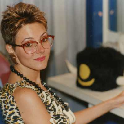 George DiBraud dressed up as a cave woman.