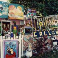 A house decorated for Fantasy Fest.