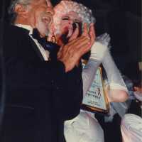 Capt. Tony and an unknown man dressed as a lady at the Coronation Ball.