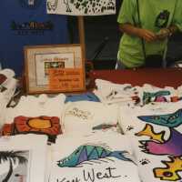 A vendor at the FF street fair.