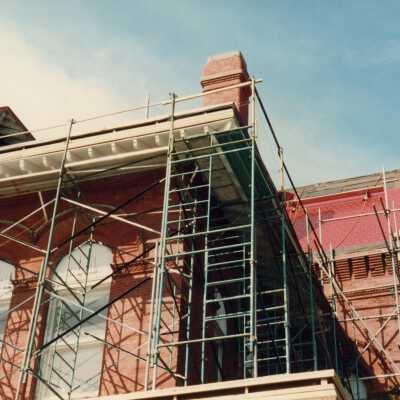 The top section of the Custom House.