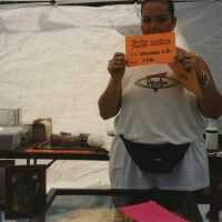 A vendor at the FF street fair.