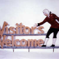 Visitors Welcome Sign