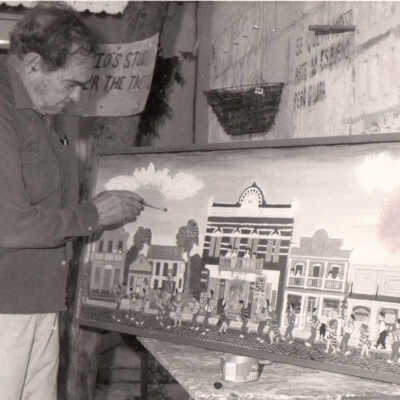 Mario Sanchez in his Studio Under the Trees