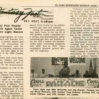 An article in the El Faro newspaper about Fantasy Fest.