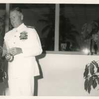An unknown man in uniform standing
