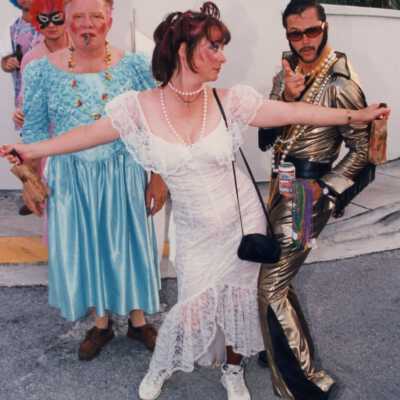 Unknown people dressed up.