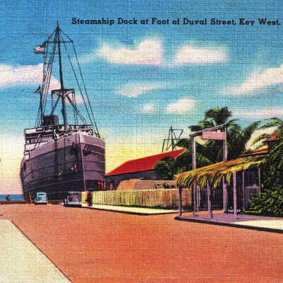 Steamship Dock at Foot of Duval Street, Key West, Florida