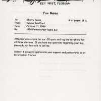          A fax from Debbie Bradford to Sherry Russo of a List of scripts. picture number 1
   
