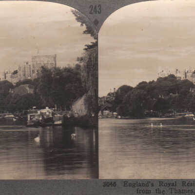 Stereoview of Windsor Castle from the Thames, Windsor, England