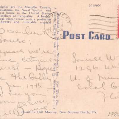 The Martello Towers on the Island of Key West, Fla.: © Key West Art & Historical Society