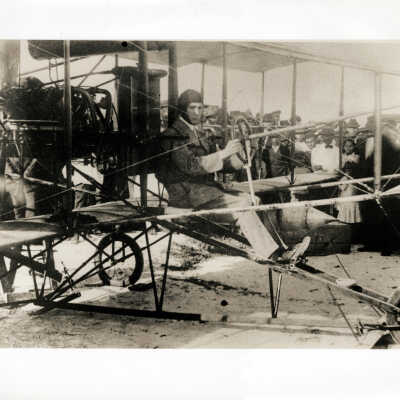 John A.D. McCurdy in his Airplane