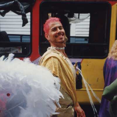 Unknown man dressed up.