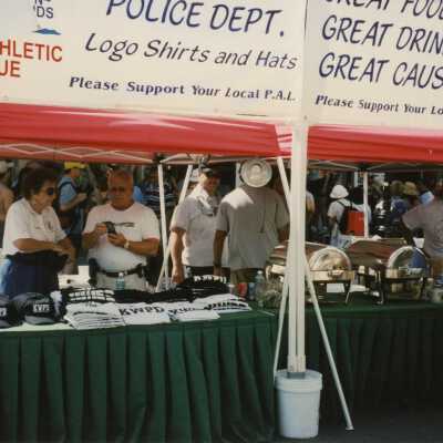 A vendor at the FF street fair.