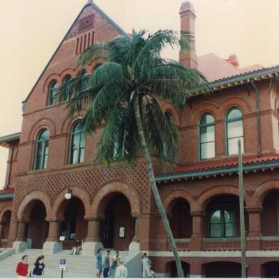 The front of the Custom House.