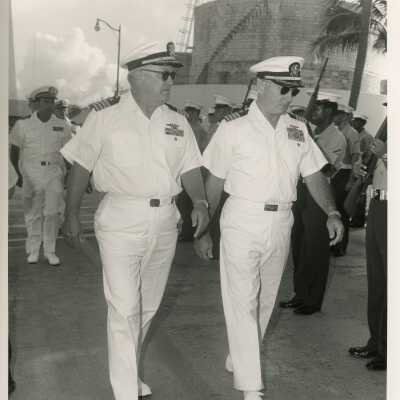 Men in uniform walking