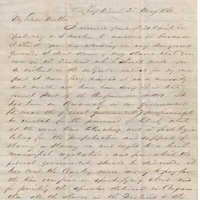Letter Written by Walter C. Maloney to Son Willie