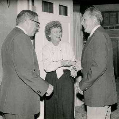 Unknown people talking