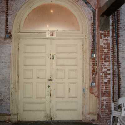 The front doors.