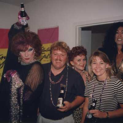 Unknown people at the award ceremony.