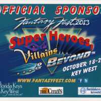 Fantasy Fest 2013 official sponsor sign.