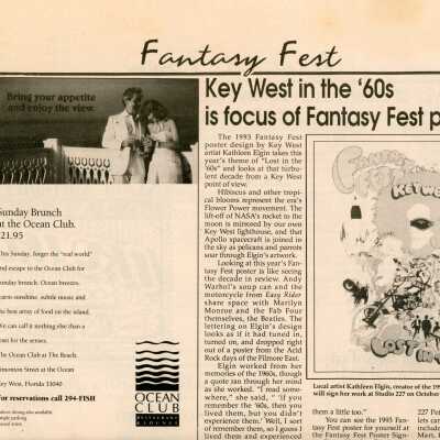 Multiple articles in the Island Life newspaper about Fantasy Fest.