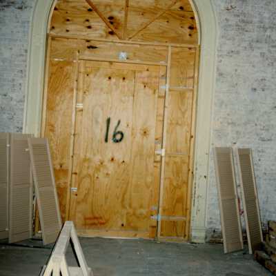 A door labeled number 16.