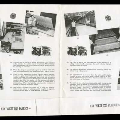 Key West Hand Print Fabrics Strike Folder: Copyright: © Key West Art & Historical Society; Origformat: Artifact