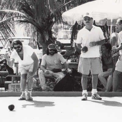 Group playing Bocce Ball