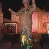 An unknown person dressed up.