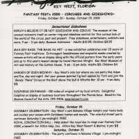 Schedule of events for Fantasy Fest 2000.