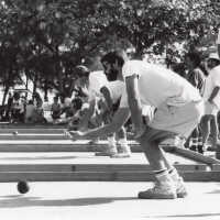 Group playing Bocce Ball