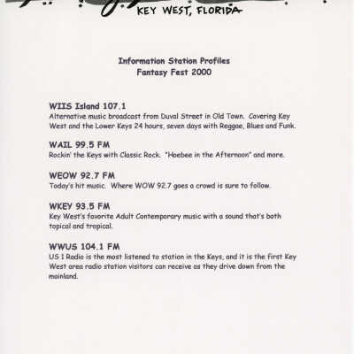 Information station profiles.