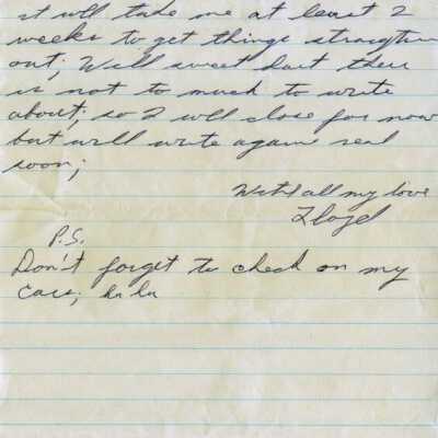 Letter from Naval Air Station Key West during Cuban Missile Crisis: Copyright: © Key West Art & Historical Society