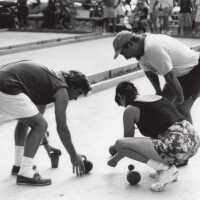 Group playing Bocce Ball