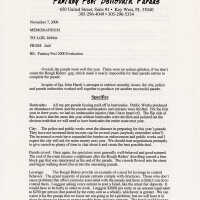          A memo to Lob and Debbie from Judi of a Fantasy Fest evaluation. picture number 1
   