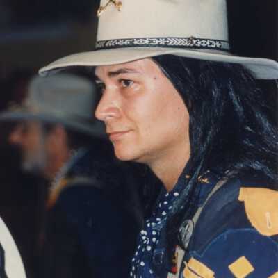 Unknown person dressed up.