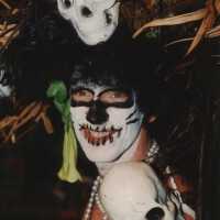 An unknown person dressed up.