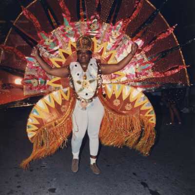 An unknown lady dressed up.