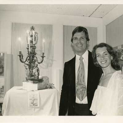 An unknown couple at a party