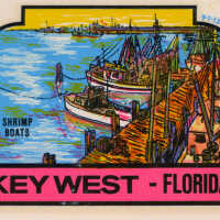 Key West Shrimp Boats Travel Decal