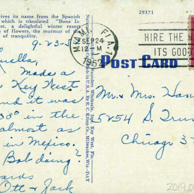 Casa Cayo Hueso, The Southernmost House in the U.S.A., Key West, Fla.: © Key West Art & Historical Society