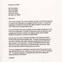          A letter to Chris Alderi about the upcoming Fantasy Fest. picture number 1
   