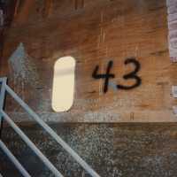 A window that has the number 43.