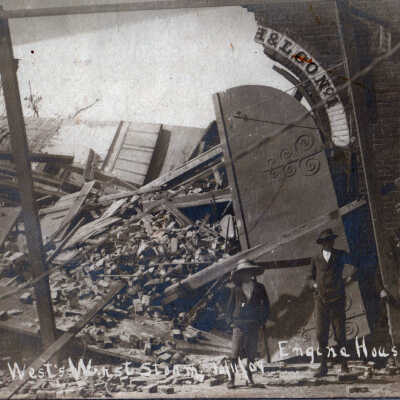 Storm damage to Engine House No. 1