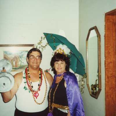 Unknown people dressed up.