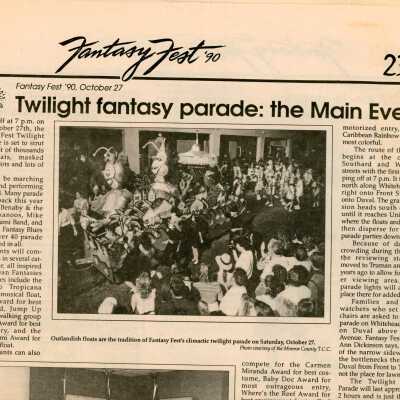 Multiple articles in the Island Life newspaper about Fantasy Fest.