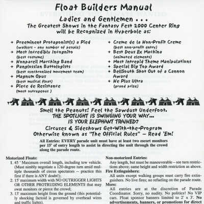 Float builders manual.