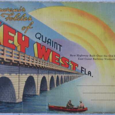 Souvenir Postcard Folder of the Overseas Highway