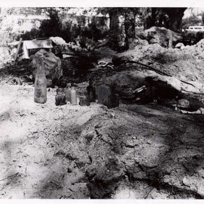 Digging for Bottles on Rest Beach